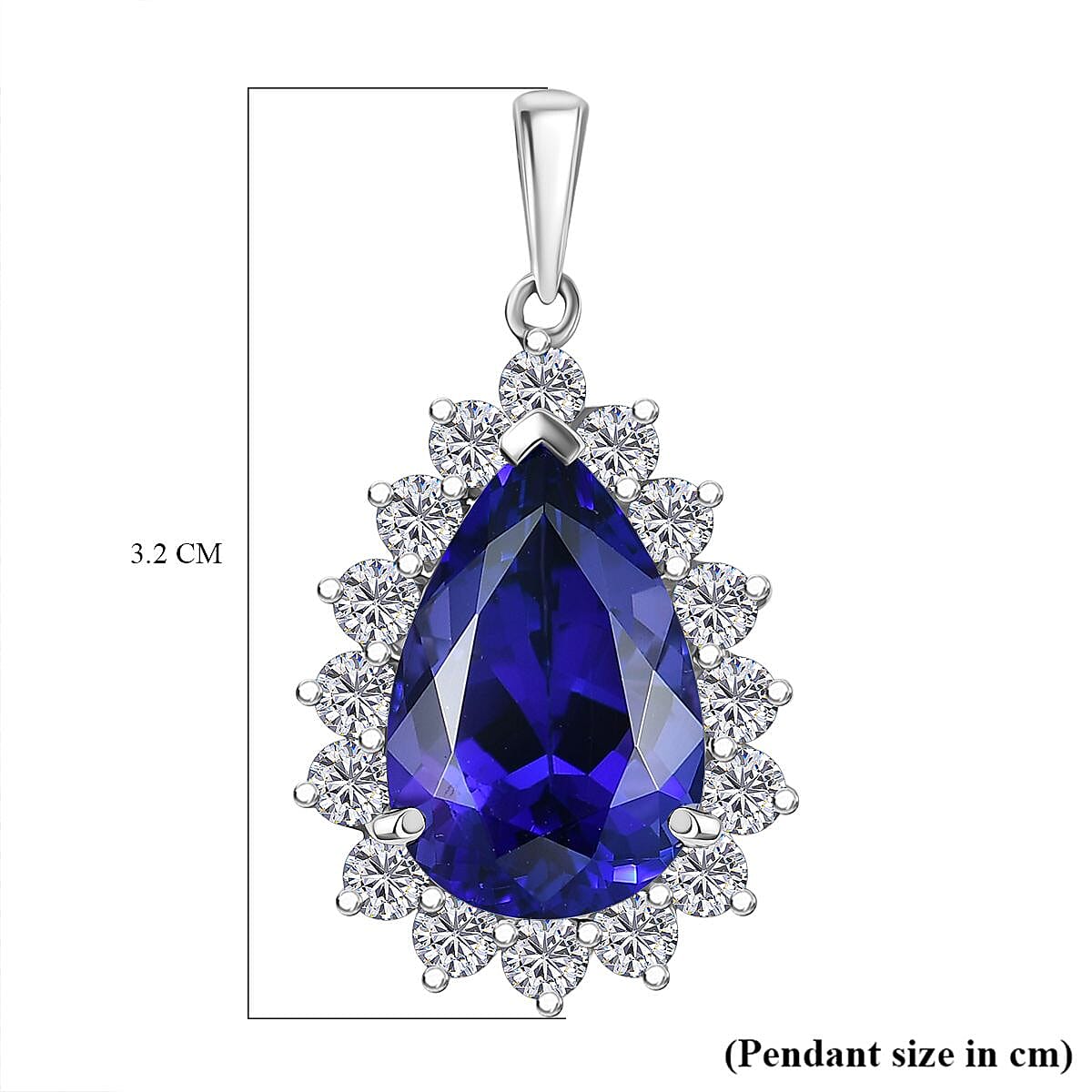 Black Friday Doorbuster Deal - Rhapsody 950 Platinum AAAA Tanzanite & Natural Diamond (VS-EF) Pendant 11.34 Ct, Platinum Wt. 5.46 Gms.