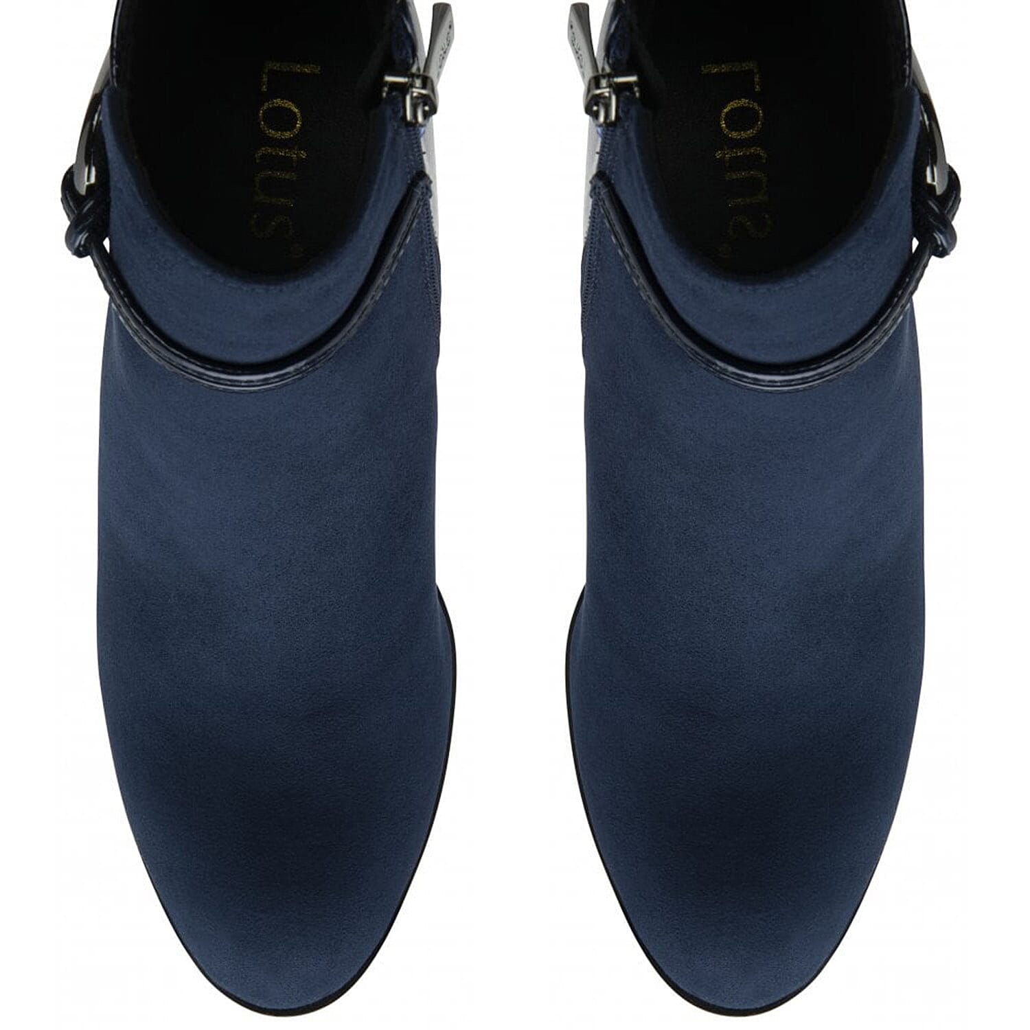 Lotus Ebony Block Heeled Ankle Boots 