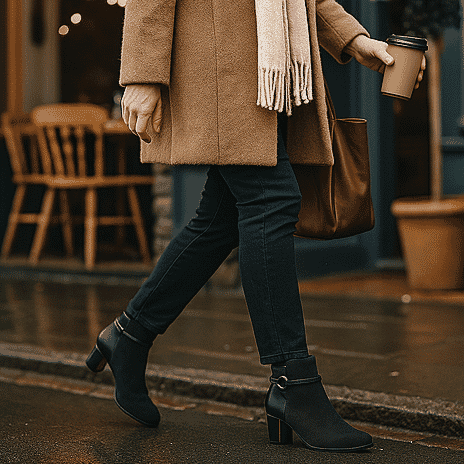 Lotus Ebony Block Heeled Ankle Boots (Size 3) - Purple