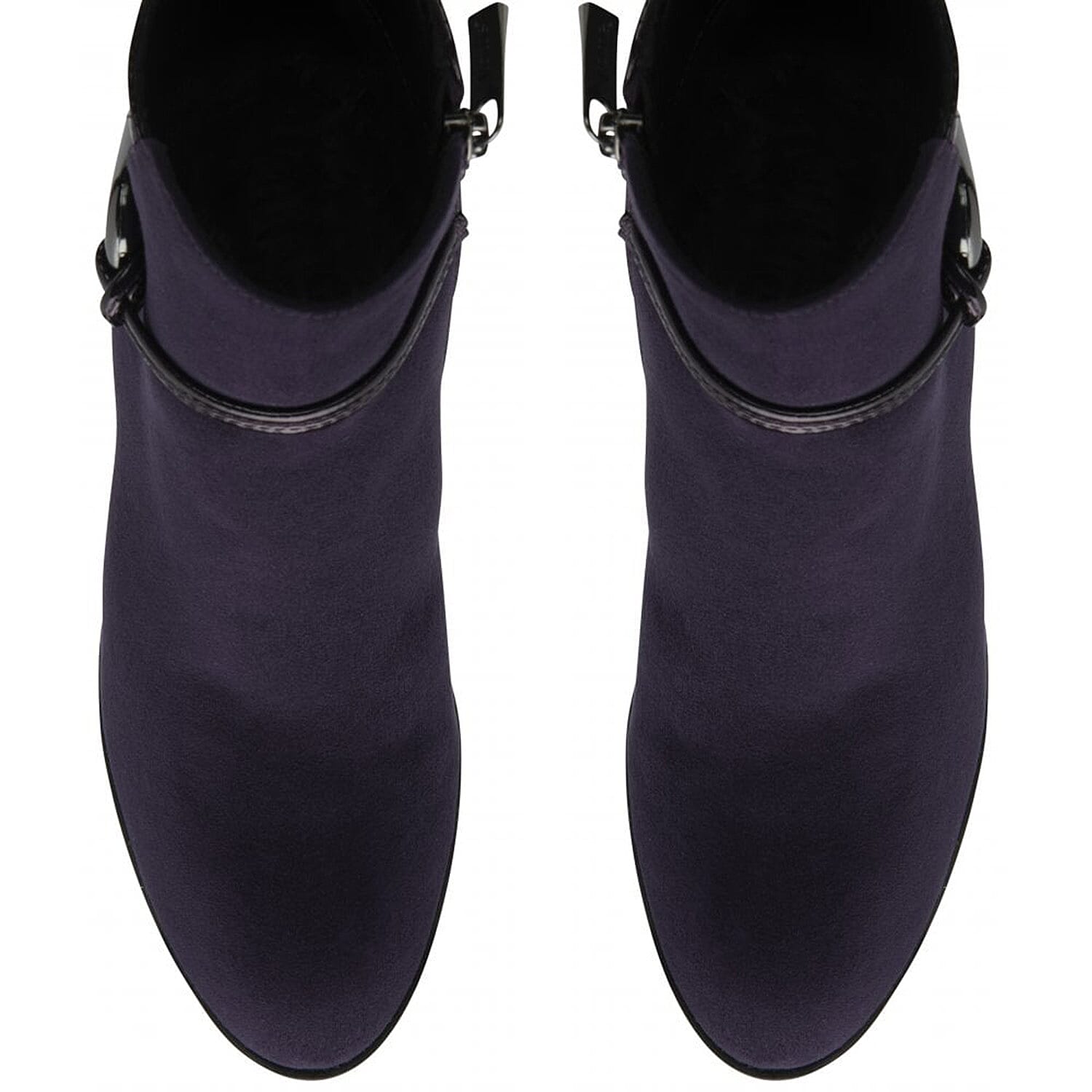 Lotus Ebony Block Heeled Ankle Boots (Size 3) - Purple