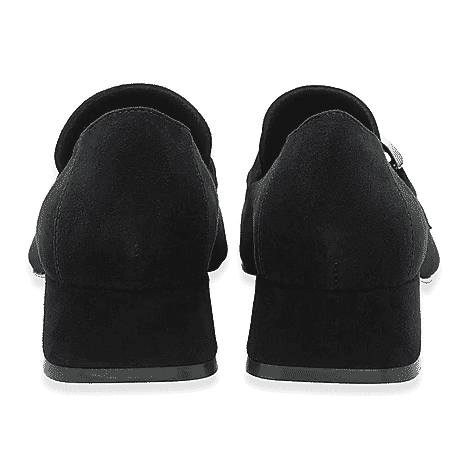 Lotus Ava Suede Block Heel Shoes (Size 6) - Black