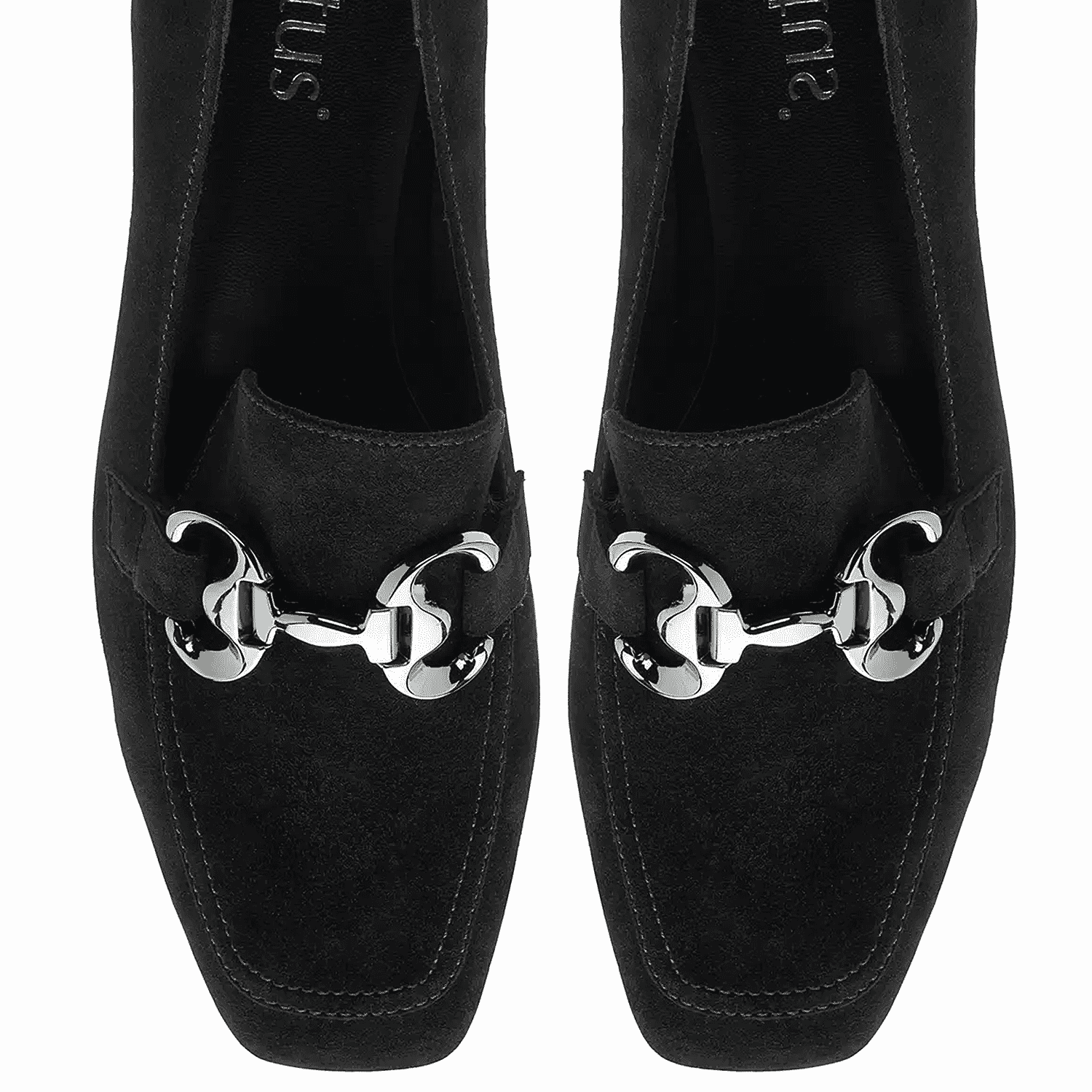 Lotus Ava Suede Block Heel Shoes (Size 8) - Black