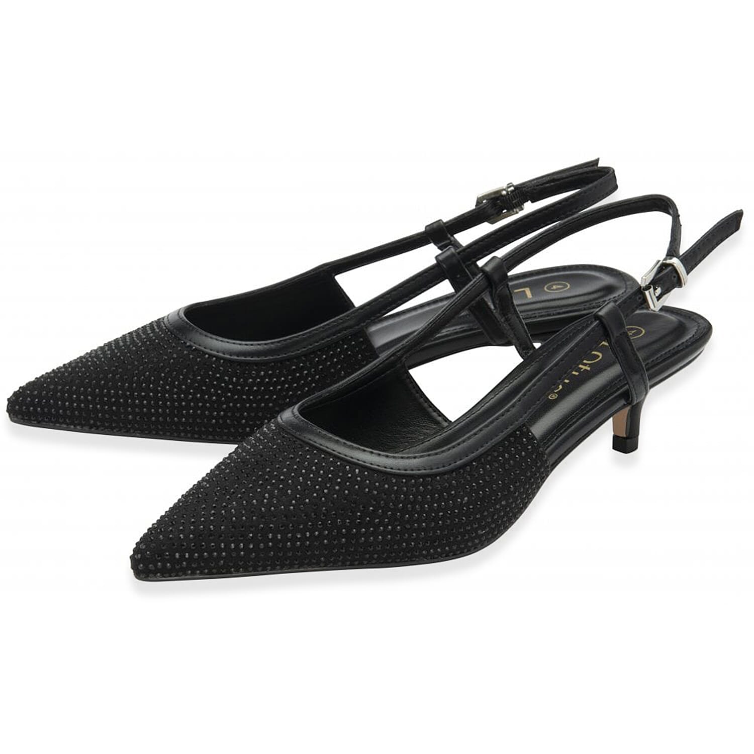 Lotus Bexley Slingback Pointed Toe Kitten Heel
