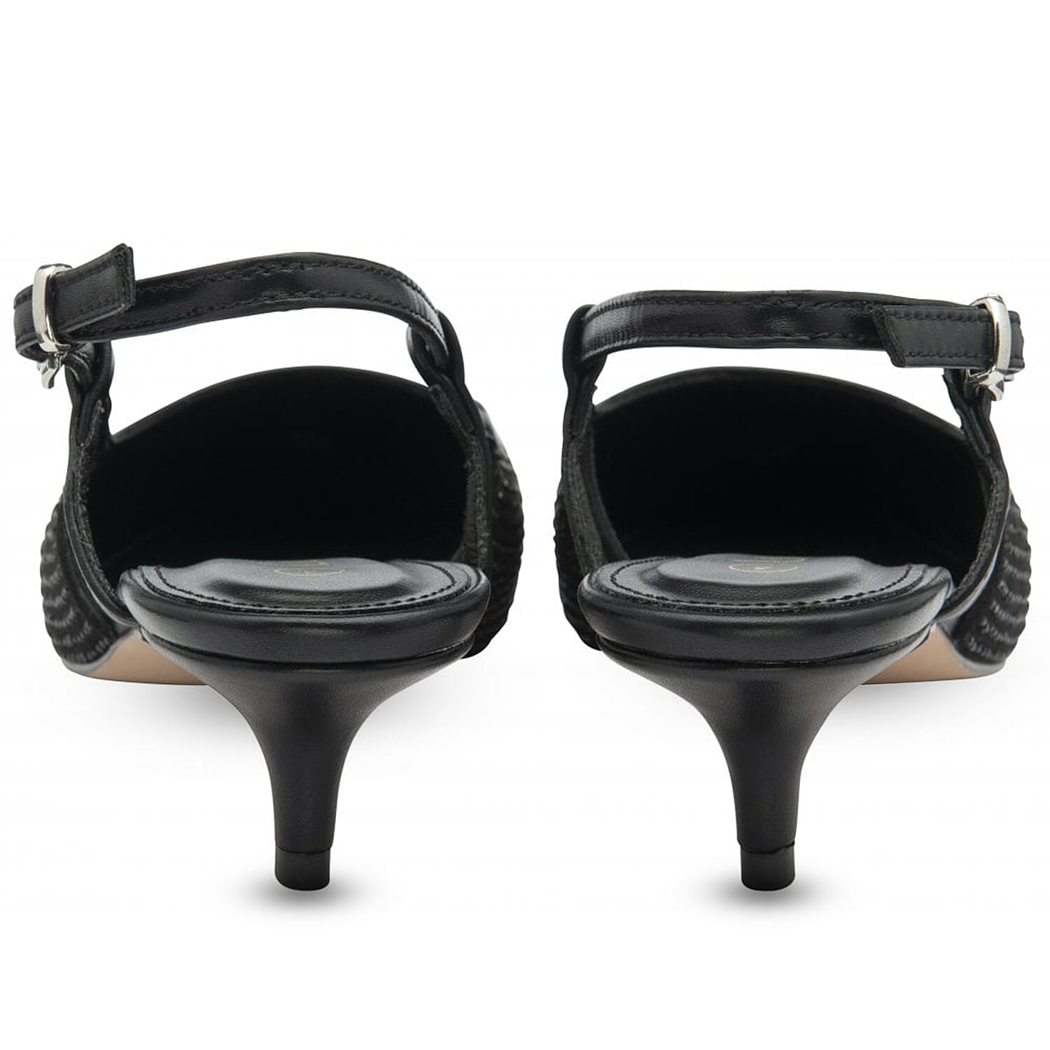 Lotus Bexley Slingback Pointed Toe Kitten Heel (Size 6) - Black