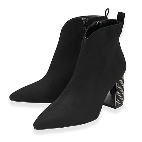 Lotus Lori Pointed Toe Ankle Boots (Size 7) - Black