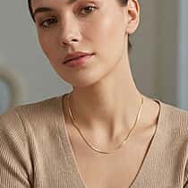 Maestro Collection - 9K Yellow Gold 1 MM Necklace with Spring Ring Clasp & Magnetic Lock 18 Inch