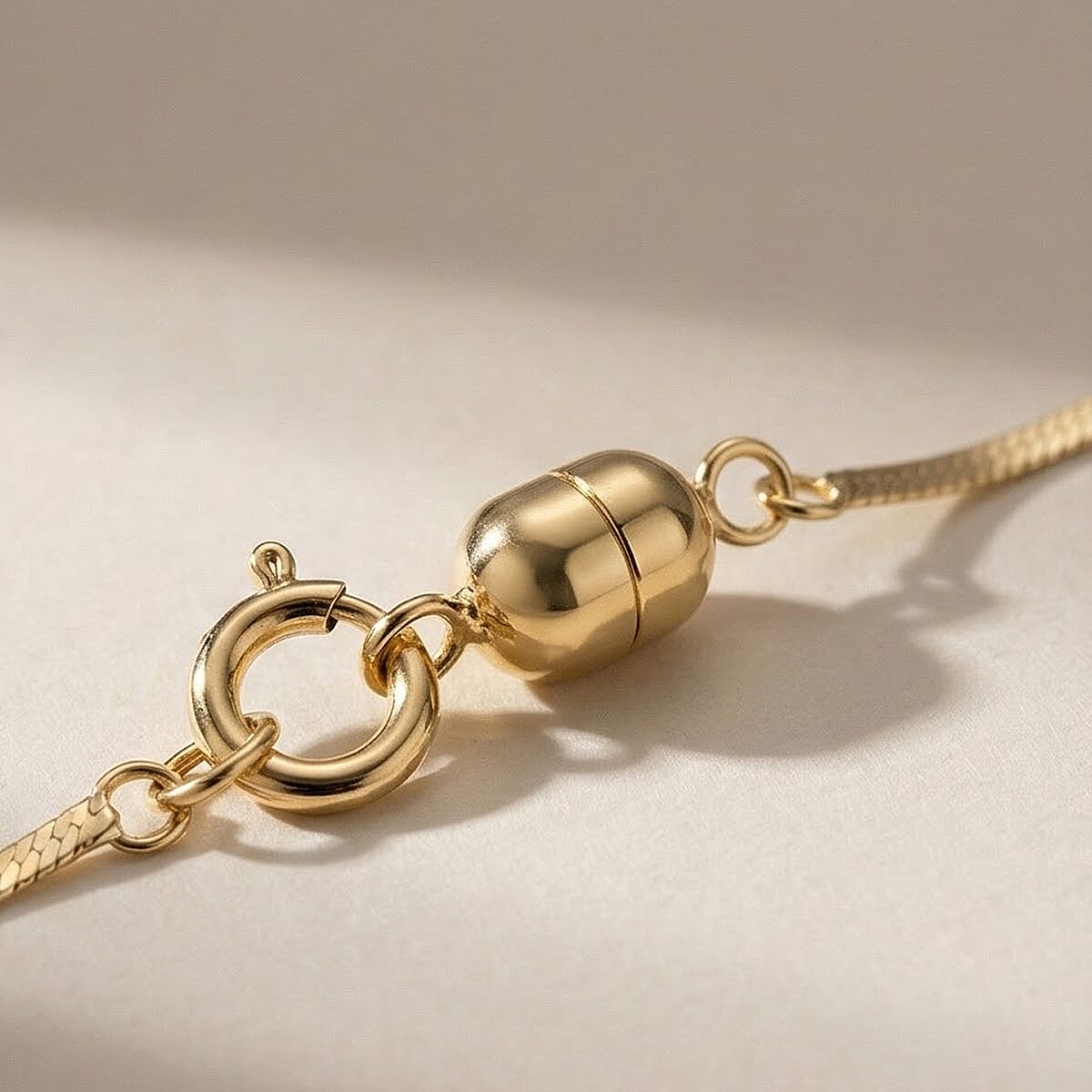 Maestro Collection - 9K Yellow Gold Necklace (Size 18) with Spring Ring Clasp & Magnetic Lock
