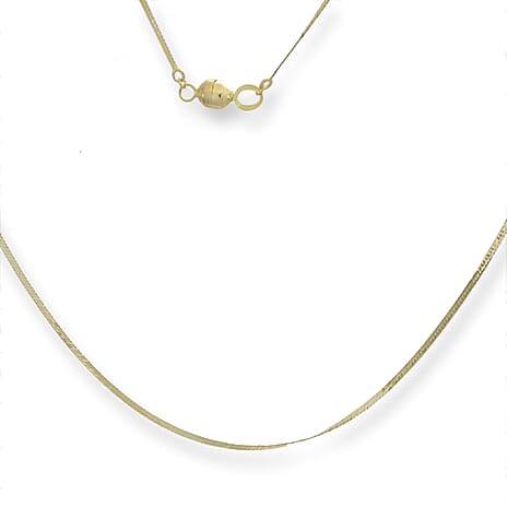 Maestro Collection - 9K Yellow Gold Necklace (Size 18) with Spring Ring Clasp & Magnetic Lock