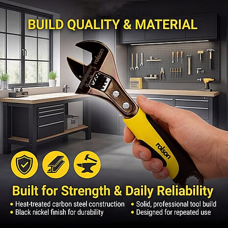 Brand New - 200mm Adjustable Wrench Black Nickel