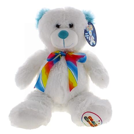 Cuddle Glower Teddy Bear Plush Toy with Colour Changing LED Light (13 inch) - Blue