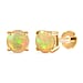 Poke Free Opal (5mm) October Birthstone Solitaire Stud Earring in 18K Vermeil Yellow Gold Plated Sterling Silver
