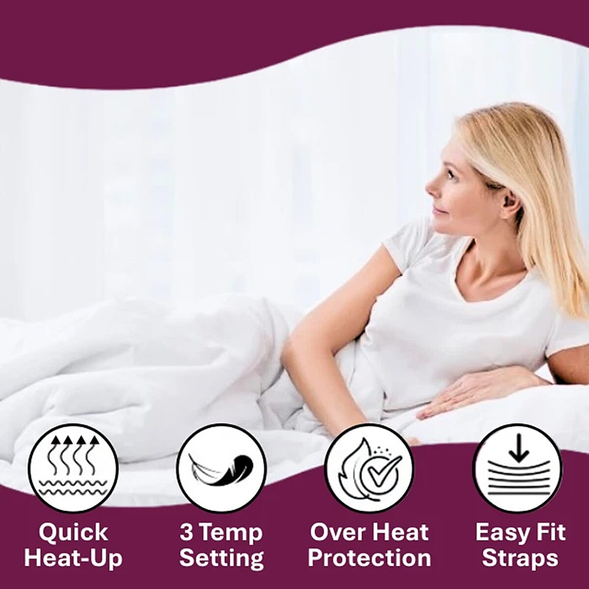 Deluxe Cosy Heated Underblanket 3 Heat Settings - Double Bed