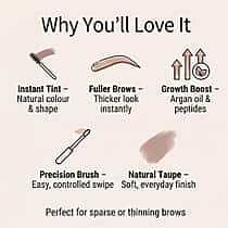 Douvalls Argan Brow Tinted Growth Serum - Taupe