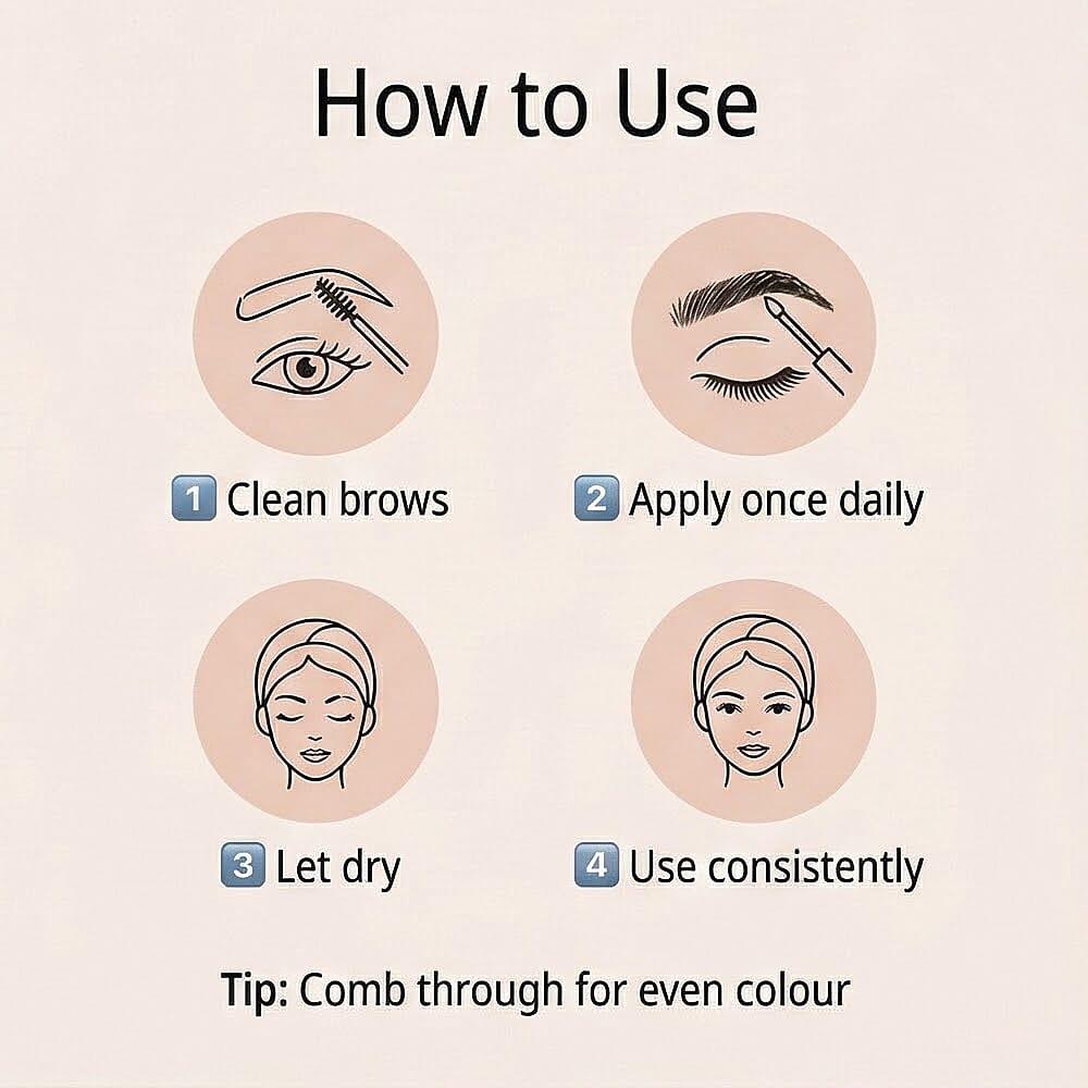 Douvalls Argan Brow Tinted Growth Serum - Taupe