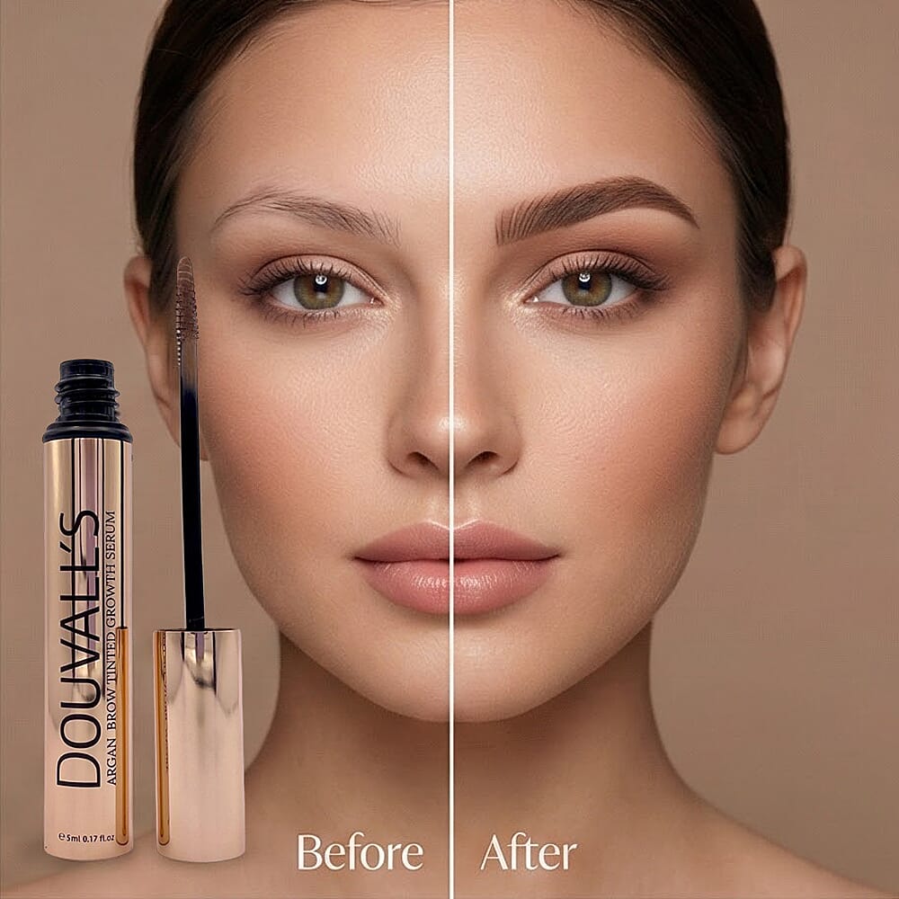 Douvalls Argan Brow Tinted Growth Serum - Soft Brown