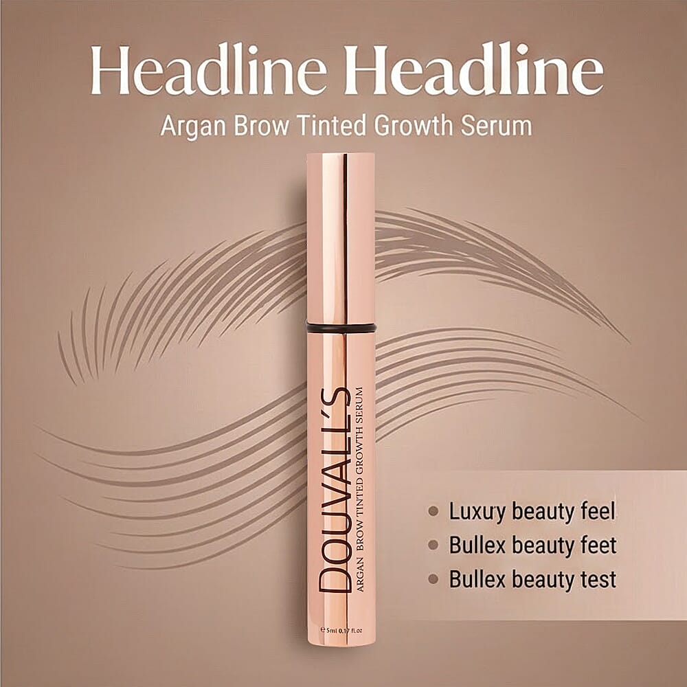 Douvalls Argan Brow Tinted Growth Serum - Soft Brown