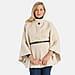 Pure And Natural Classic Cape With Belt (One Size) - Khaki