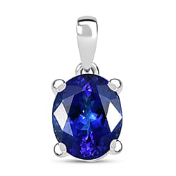 Rhapsody 4.13 Ct. AAAA Tanzanite Solitaire Pendant in 950 Platinum