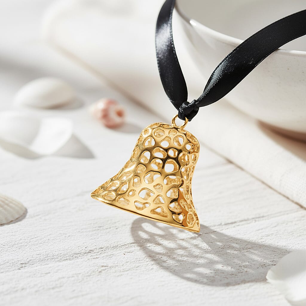 RACHEL GALLEY Bell Charm in Yellow Gold Tone