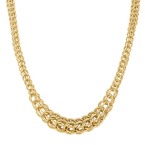 Designer Inspired Graduated Necklace (Size - 18 - 2 Ext) with Lobster Clasp in Yellow Gold Plated