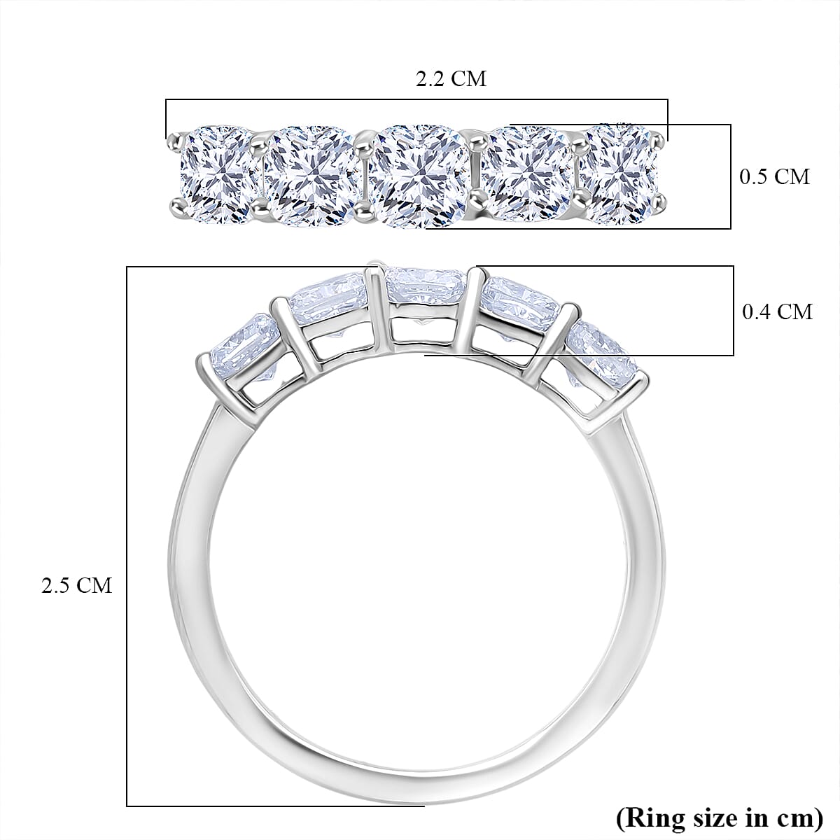 Luxuriant 950 Platinum SGL Certified (VS-EF) Cushion Cut Lab Grown Diamond Ring 2.00 Ct. Platinum Wt 4.01 Gms
