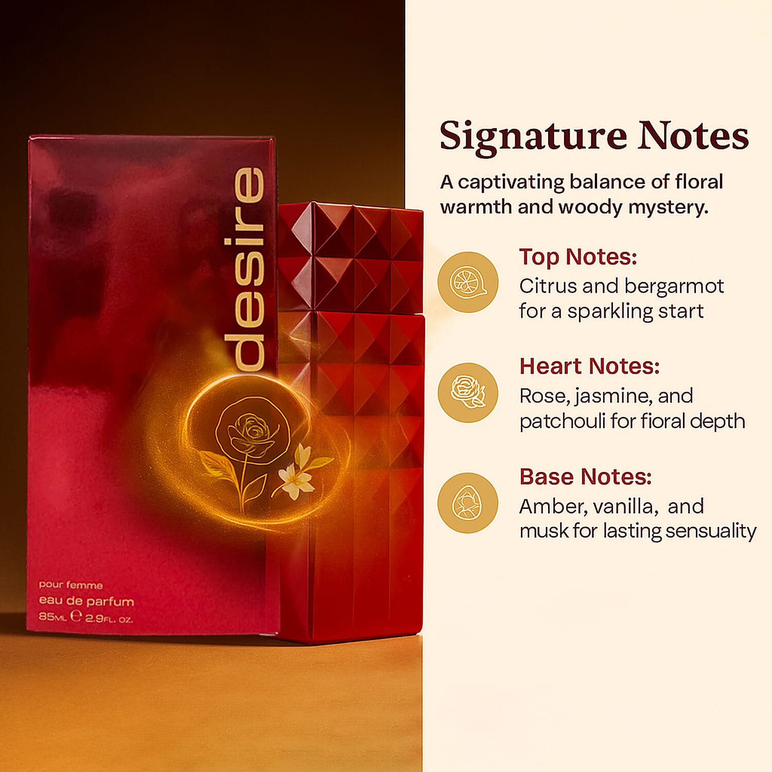 NEW LAUNCH- Laurelle Noir Desire EDP - 85ml