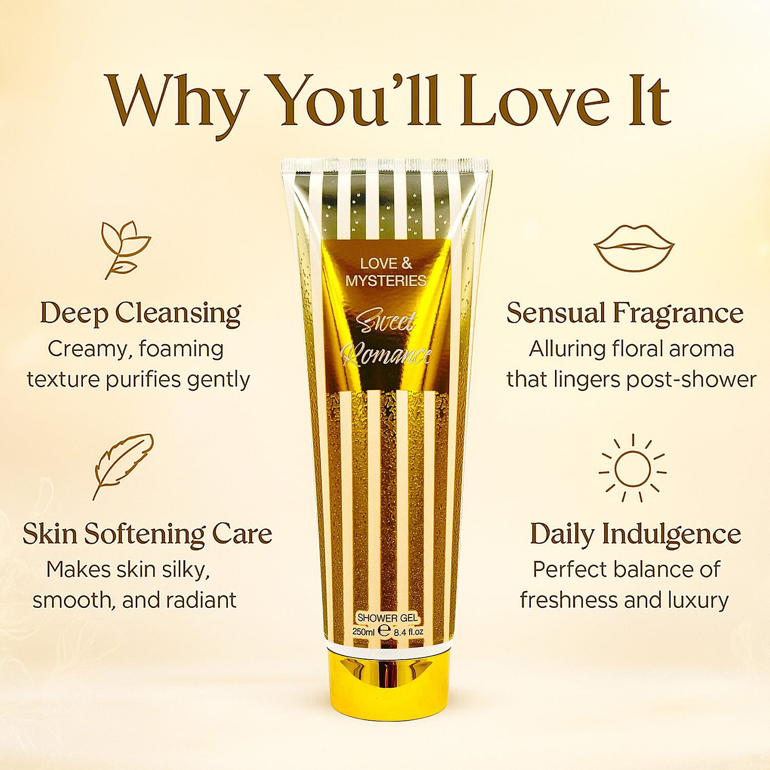 Laurelle Sweet Romance Shower Gel - 250ml