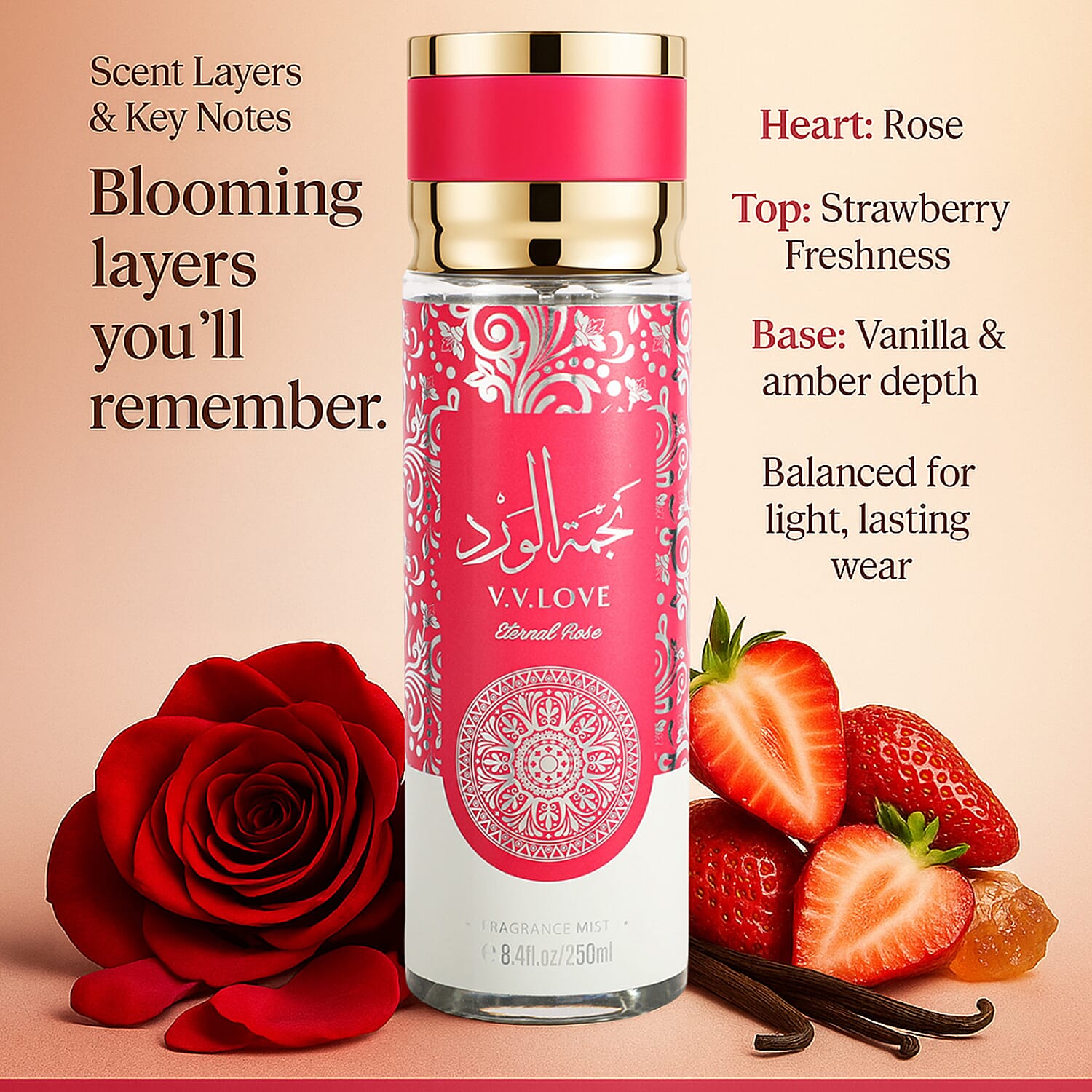 Laurelle Eternal Rose Fragrance Mist - 250ml