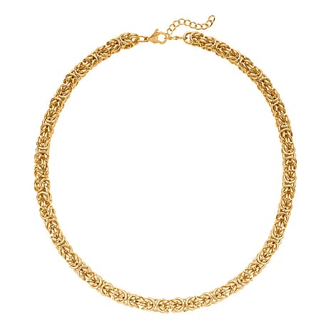 Byzantine Link Necklace (Size 20) in Yellow Gold Plated