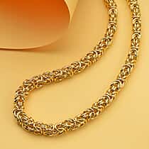 Byzantine Link Necklace (Size 20) in Yellow Gold Plated