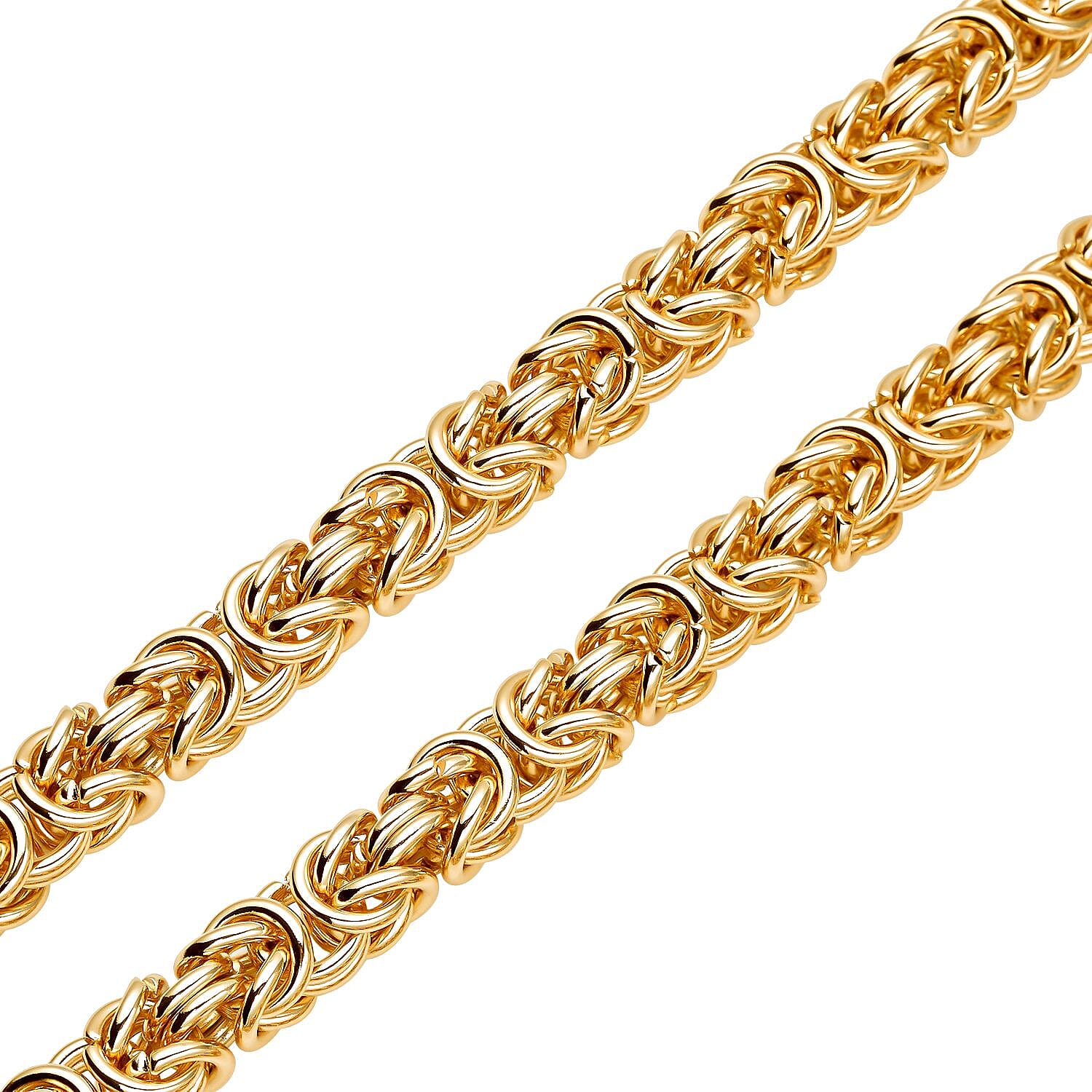 Byzantine Link Necklace (Size 20) in Yellow Gold Plated