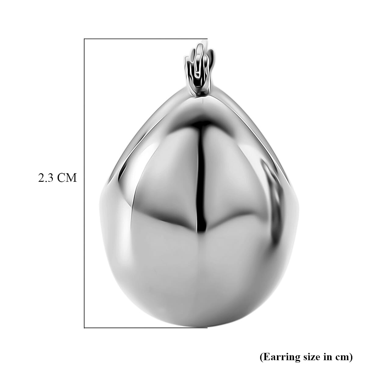 J Hoop Half Hoop Earring Pure White Stainless Steel