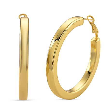 Gold Plated Half Hoop Earring with Clasp