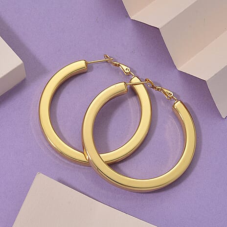 Gold Plated Hoop Earring with Clasp