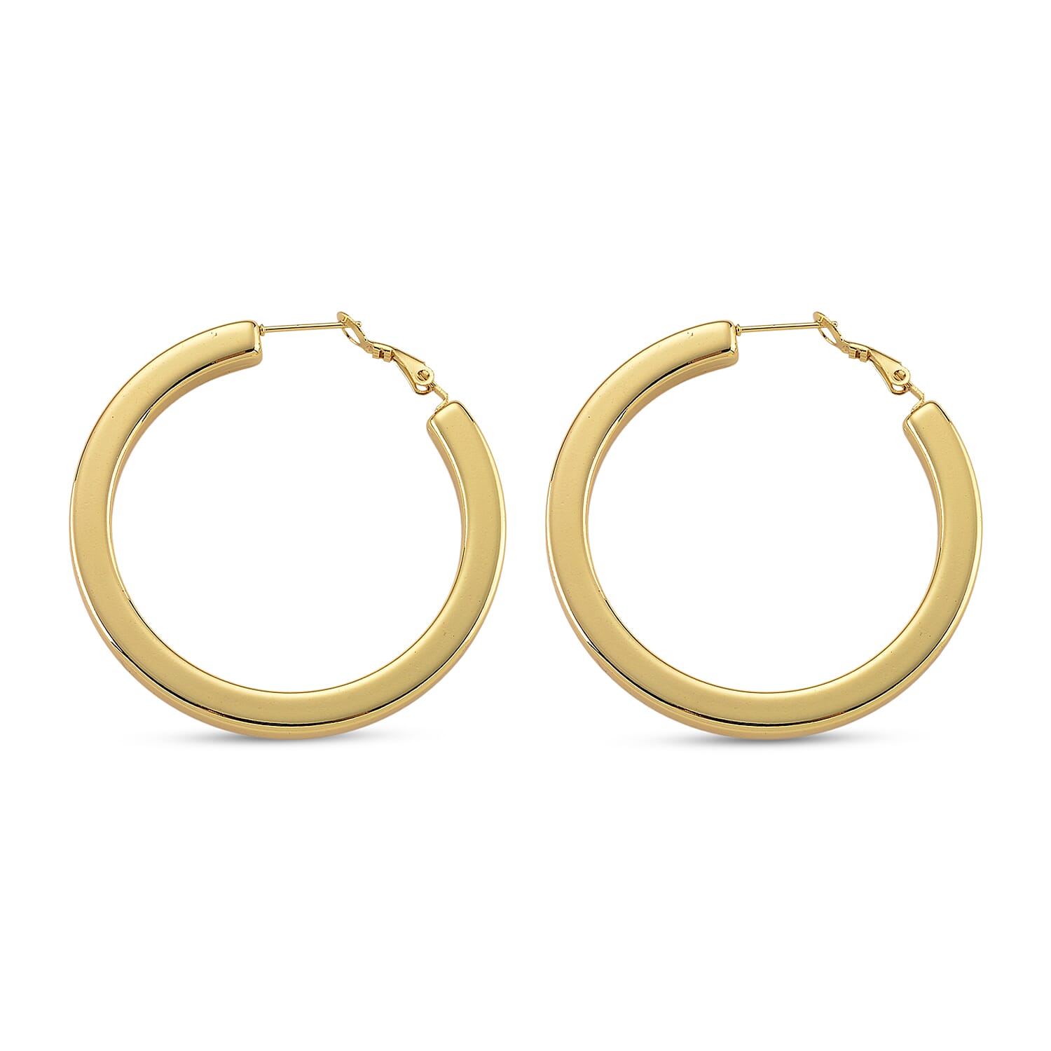 Gold Plated Half Hoop Earring with Clasp