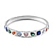 Multi Colour Cubic Zirconia Full Bangle in Gold Tone 3.00 Ct.