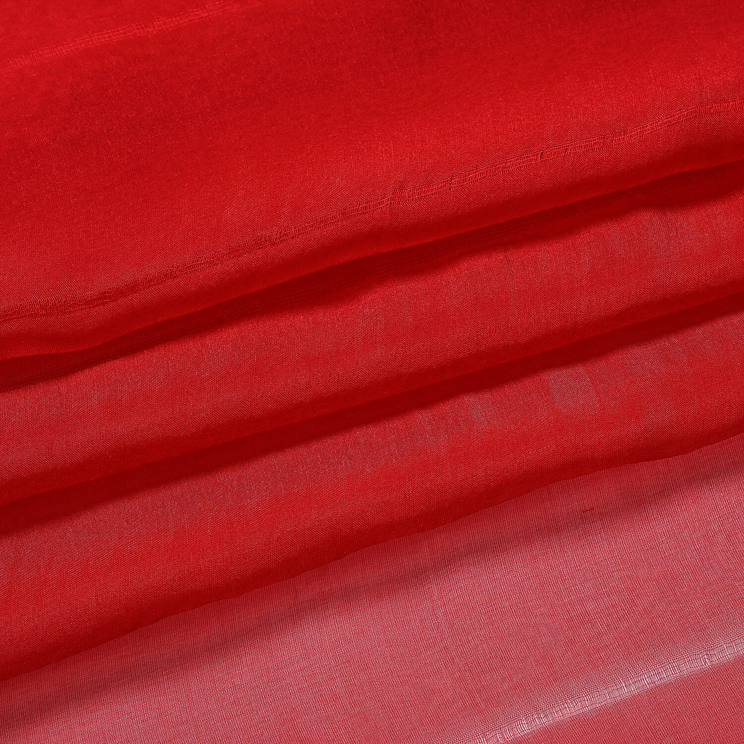 La Marey 100% Mulberry Silk Scarf (177 x 110 cm) - Red