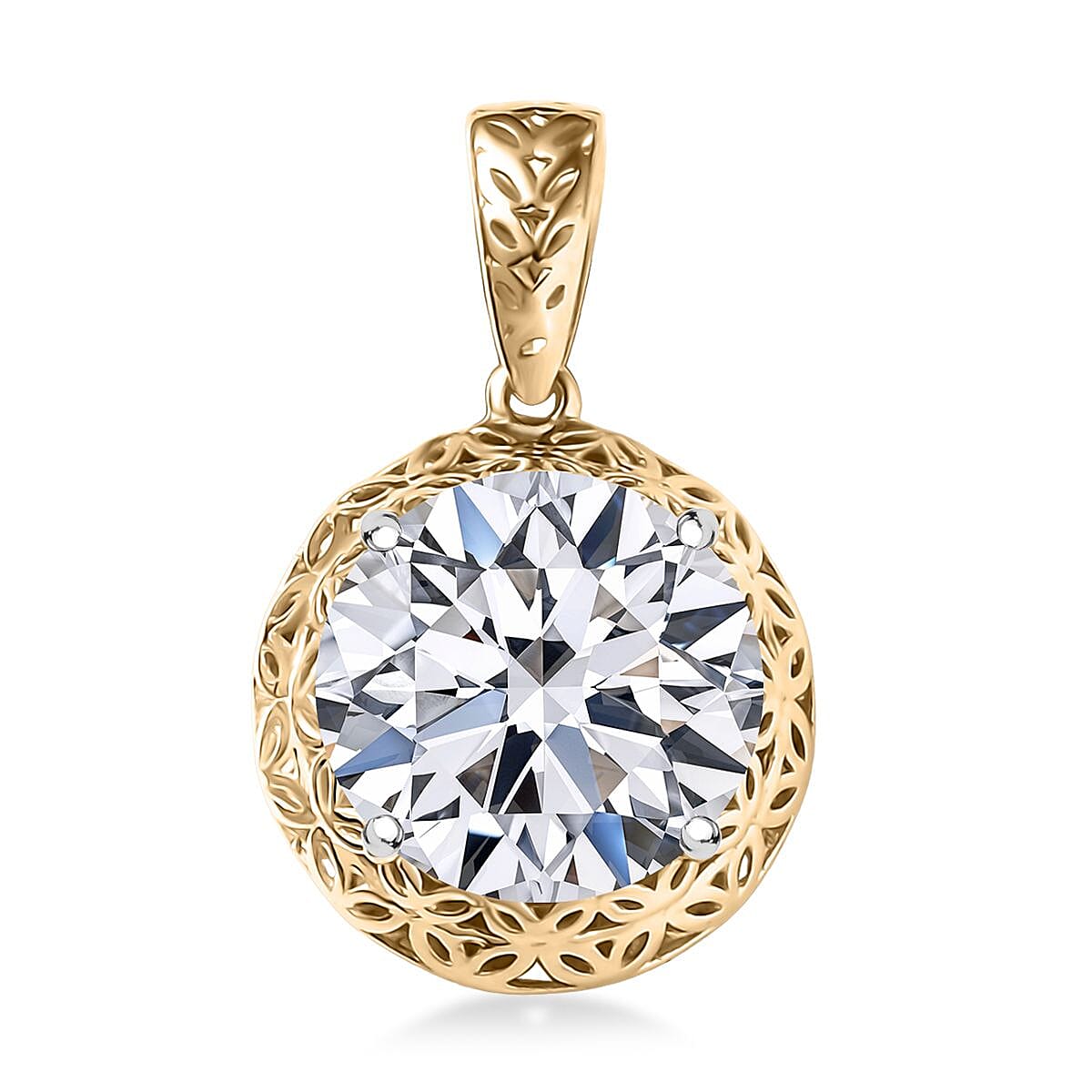 Luxuriant 9K Yellow Gold SGL Certified Lab Grown Diamond (SI-GH) Solitaire Pendant 2.05 Ct.
