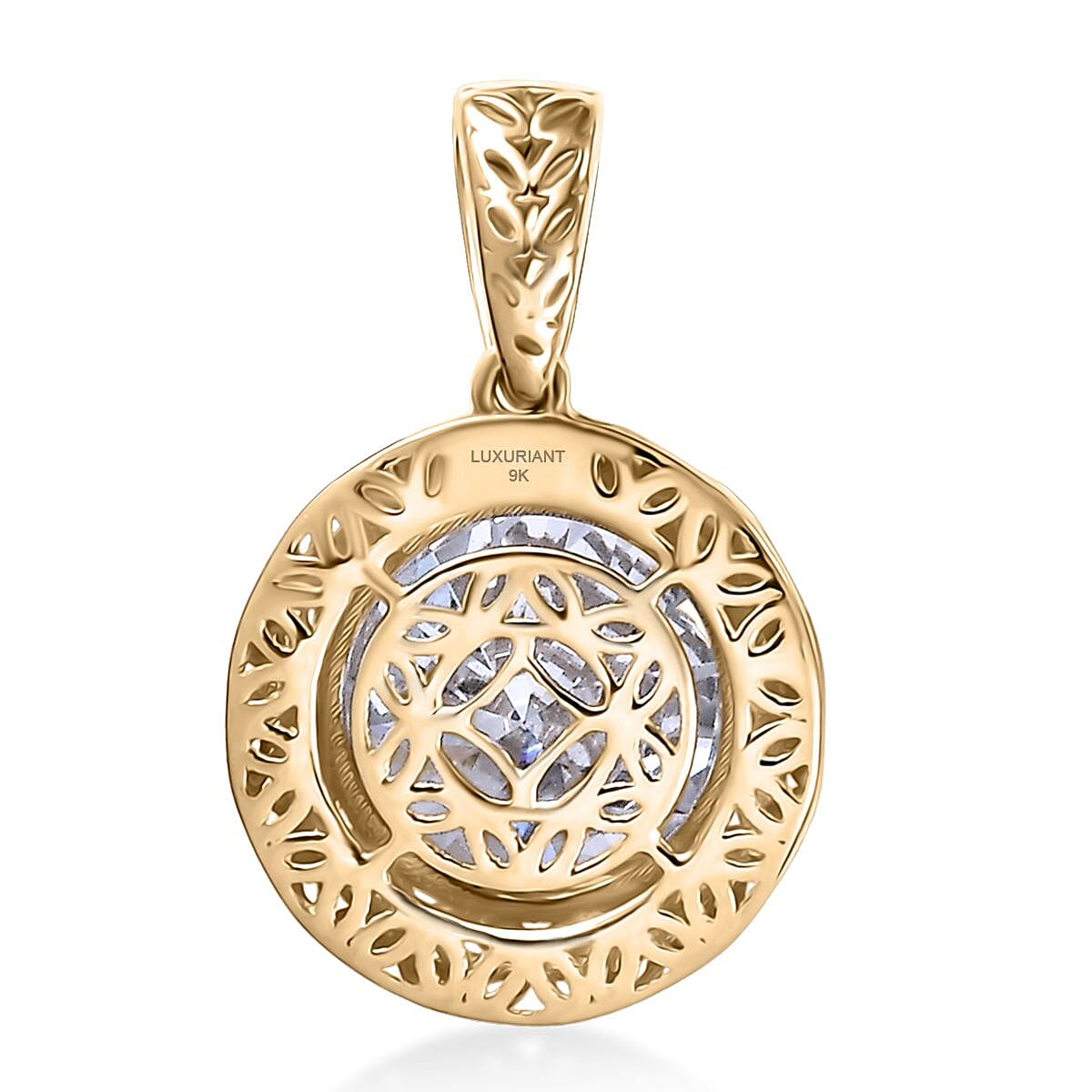 Luxuriant 9K Yellow Gold SGL Certified Lab Grown Diamond (SI-GH) Solitaire Pendant 2.05 Ct.