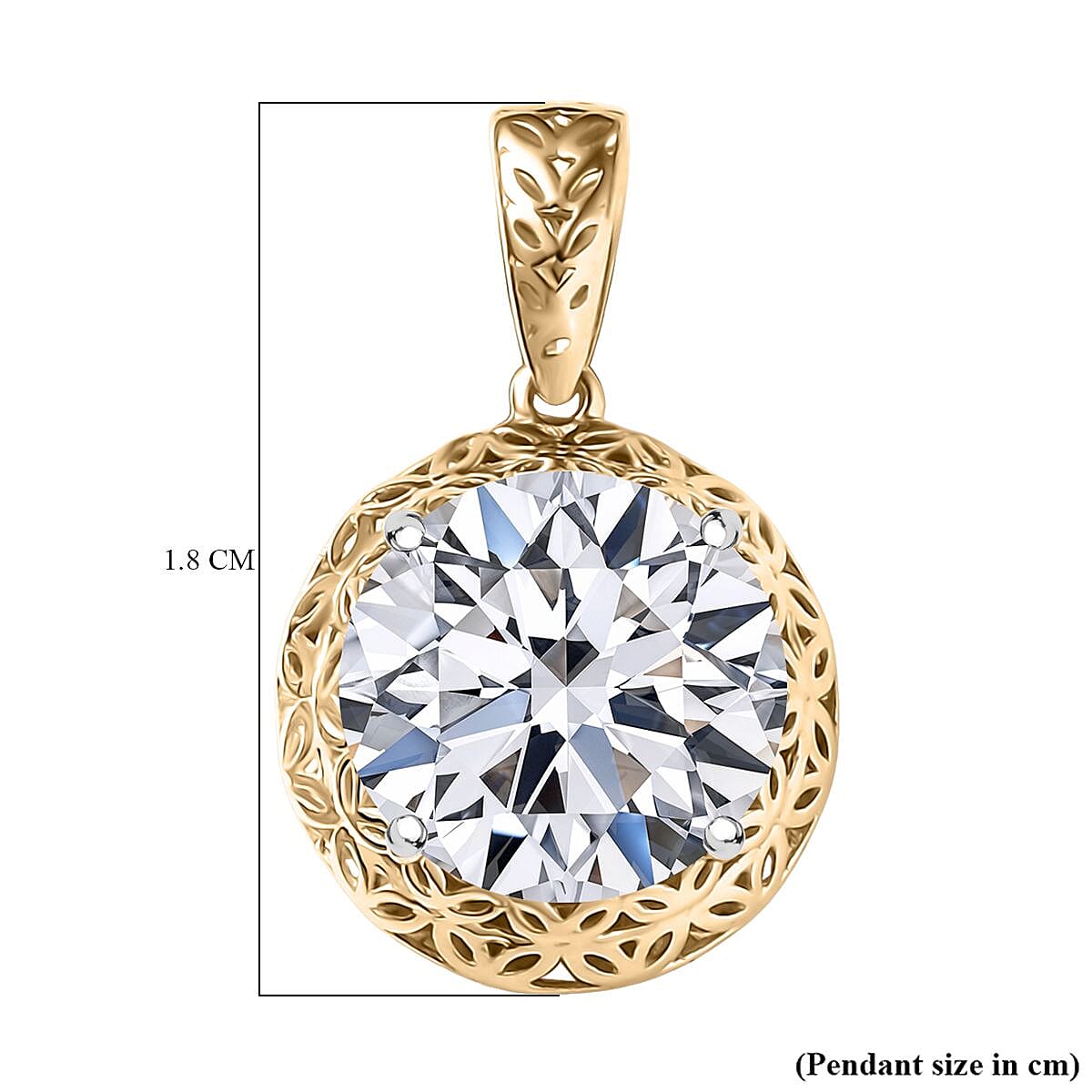 Luxuriant 9K Yellow Gold SGL Certified Lab Grown Diamond (SI-GH) Solitaire Pendant 2.05 Ct.