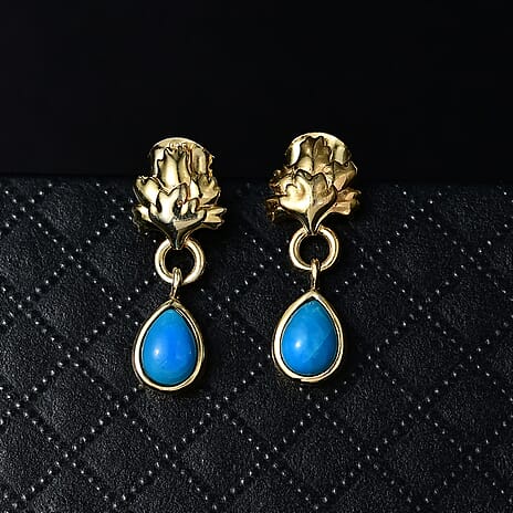 EverTrue Opalina Dangling Earring in Yellow Gold Plated 1.16 Ct.