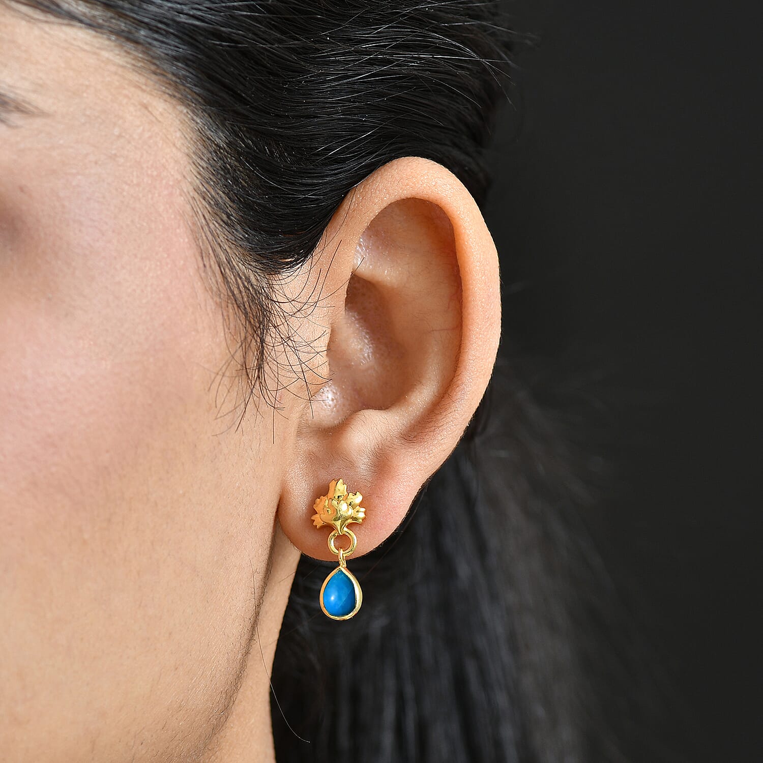 EverTrue Opalina Dangling Earring Pure Yellow Brass  1.168  Ct.