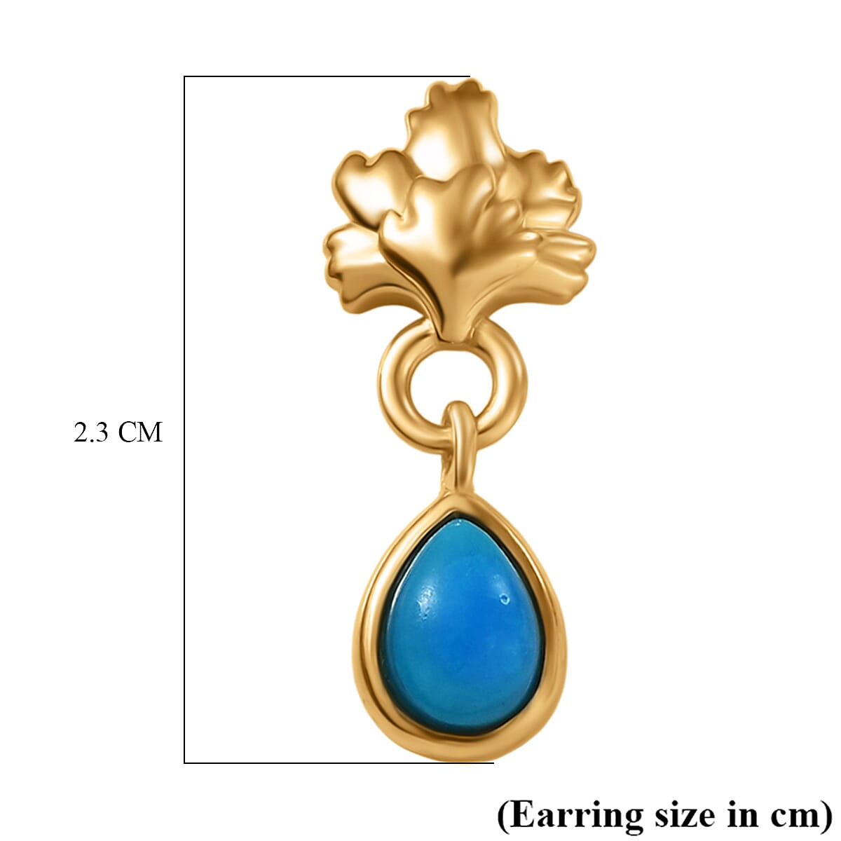 EverTrue Opalina Dangling Earring Pure Yellow Brass  1.168  Ct.