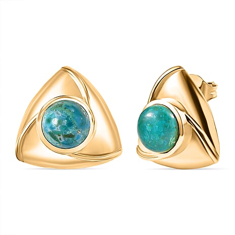 EverTrue Opalina Solitaire Stud Push Post Earring Pure Yellow Brass  2.806  Ct.