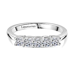 LUXURIANT Lab Grown Diamond 5-Stone Ring in Sterling Silver