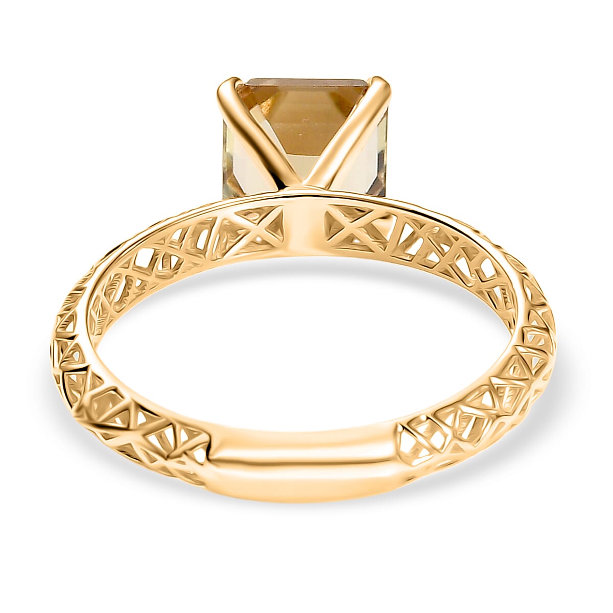 9K Yellow Gold AAA Natural Turkizite Mirage Ring 2.05 Ct.