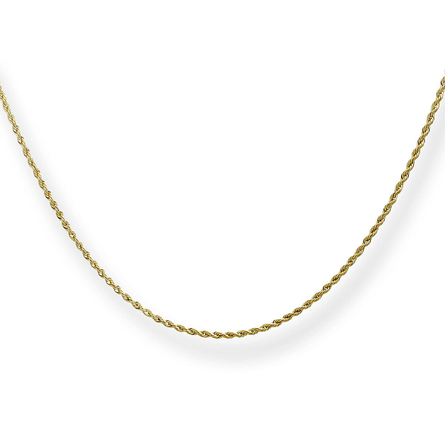 Maestro Collection - 9K Yellow Gold Necklace (Size 18) with Spring Ring Clasp