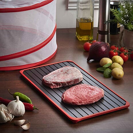 Defrost Thaw Tray with 4 Silicone Edges