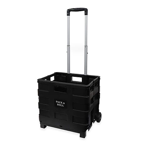 Light Weight Rustproof Foldable Shopping Cart with Wheels - Can Hold upto 25 Kgs