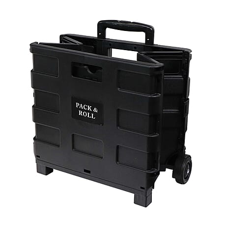 Light Weight Rustproof Foldable Shopping Cart with Wheels - Can Hold upto 25 Kgs